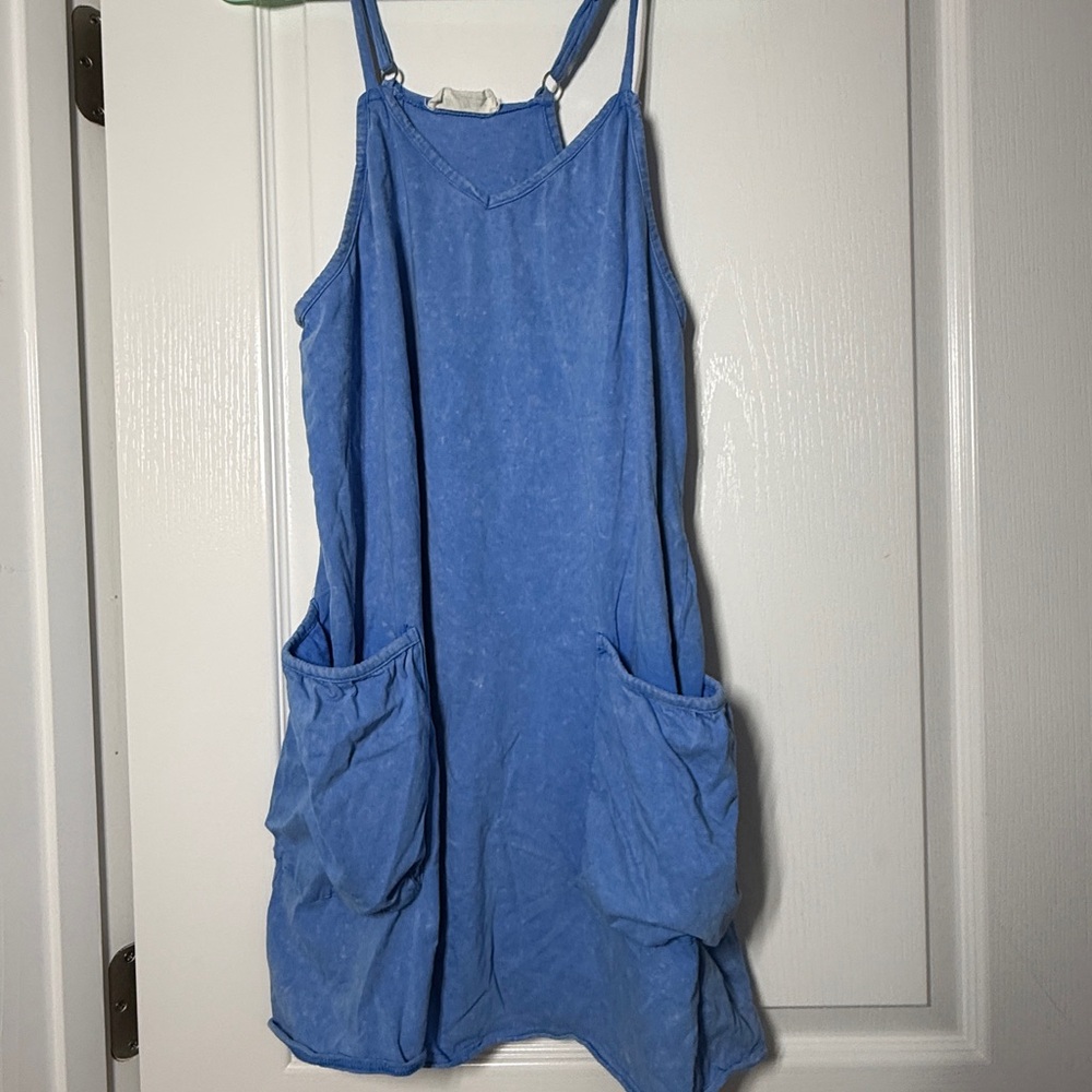 Blue Women's Jumpsuit with Pockets